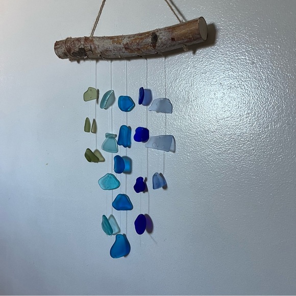 Colorful Sea Glass Wind Chime - Picture 5 of 6
